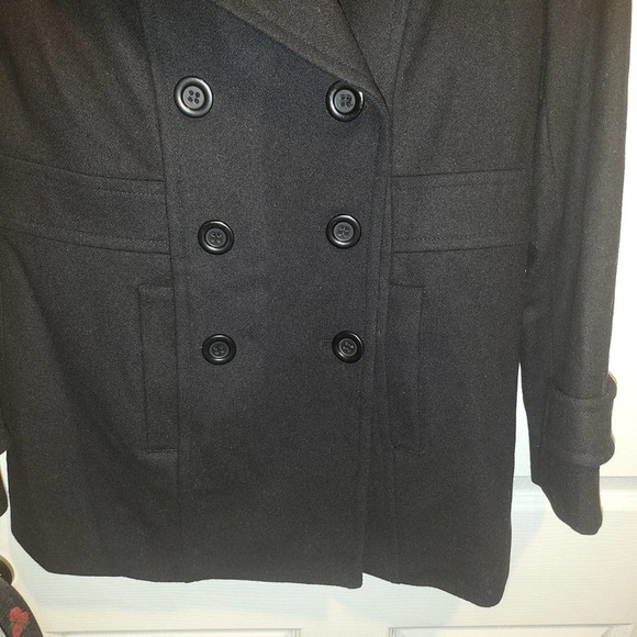 Pendleton 100% Merino Wool Pea Coat, Black Size Small - Picture 4 of 5